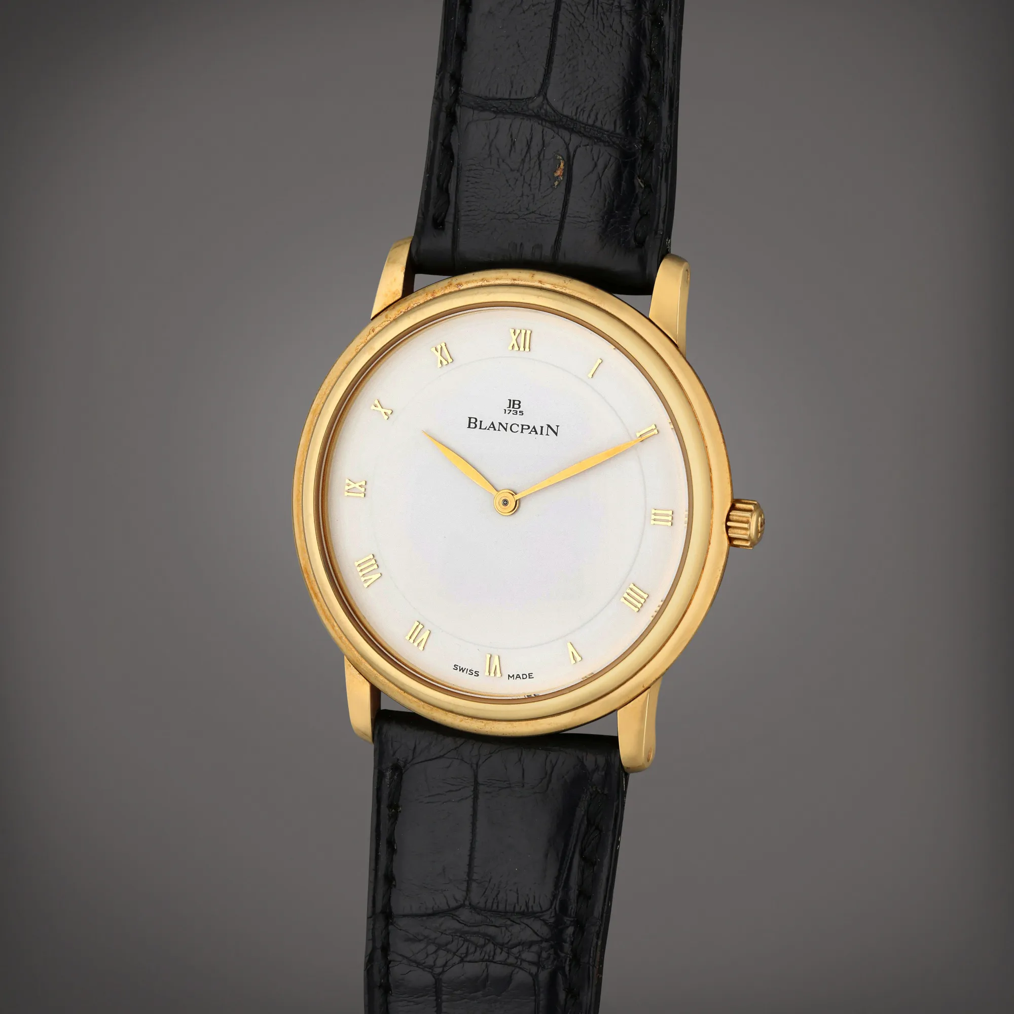 Blancpain Léman 33.5mm Yellow gold White