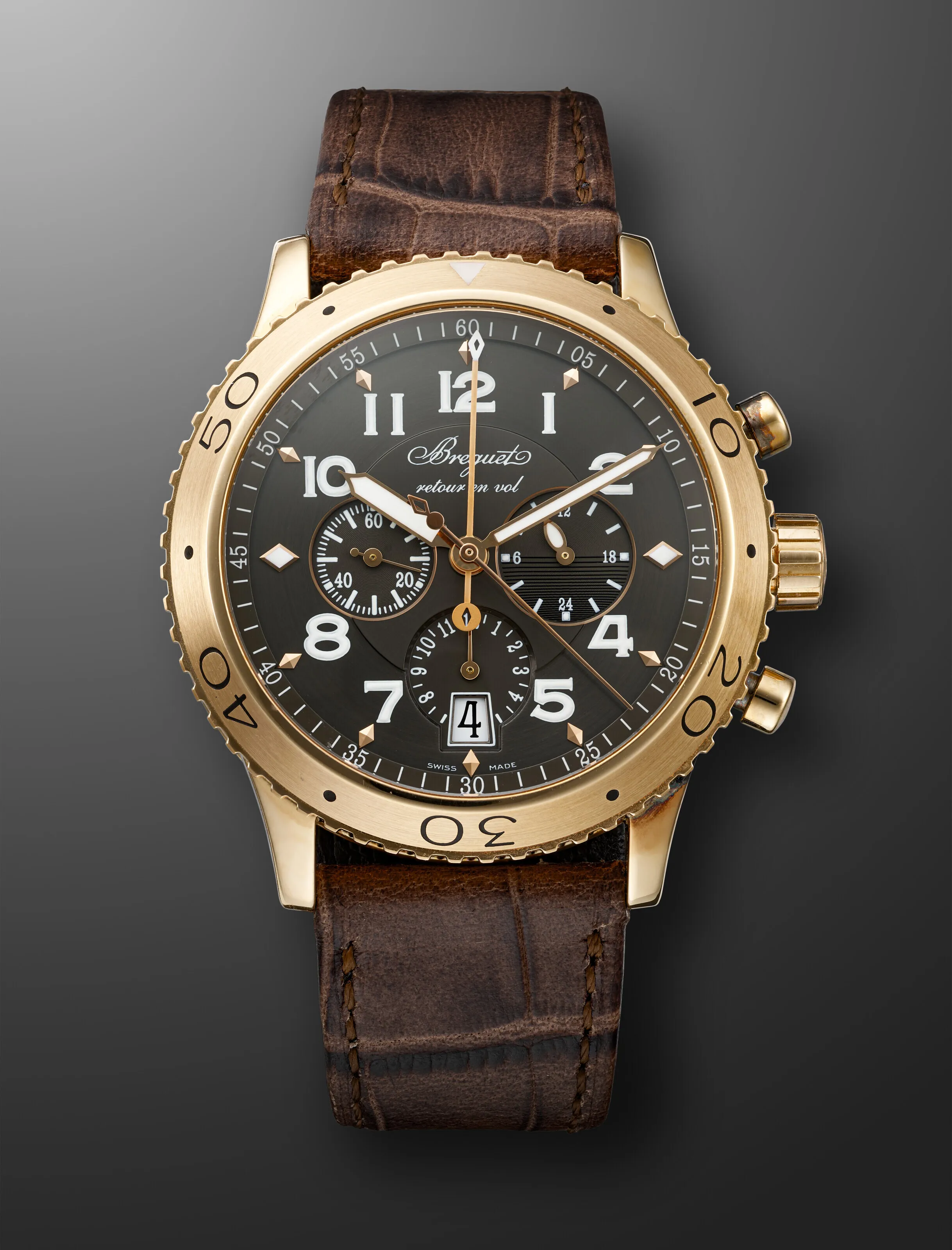 Breguet Type XXI 3810 43mm Rose gold Gray