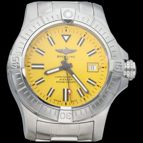 Breitling Avenger A17319101I1A1 45mm Stainless steel Yellow