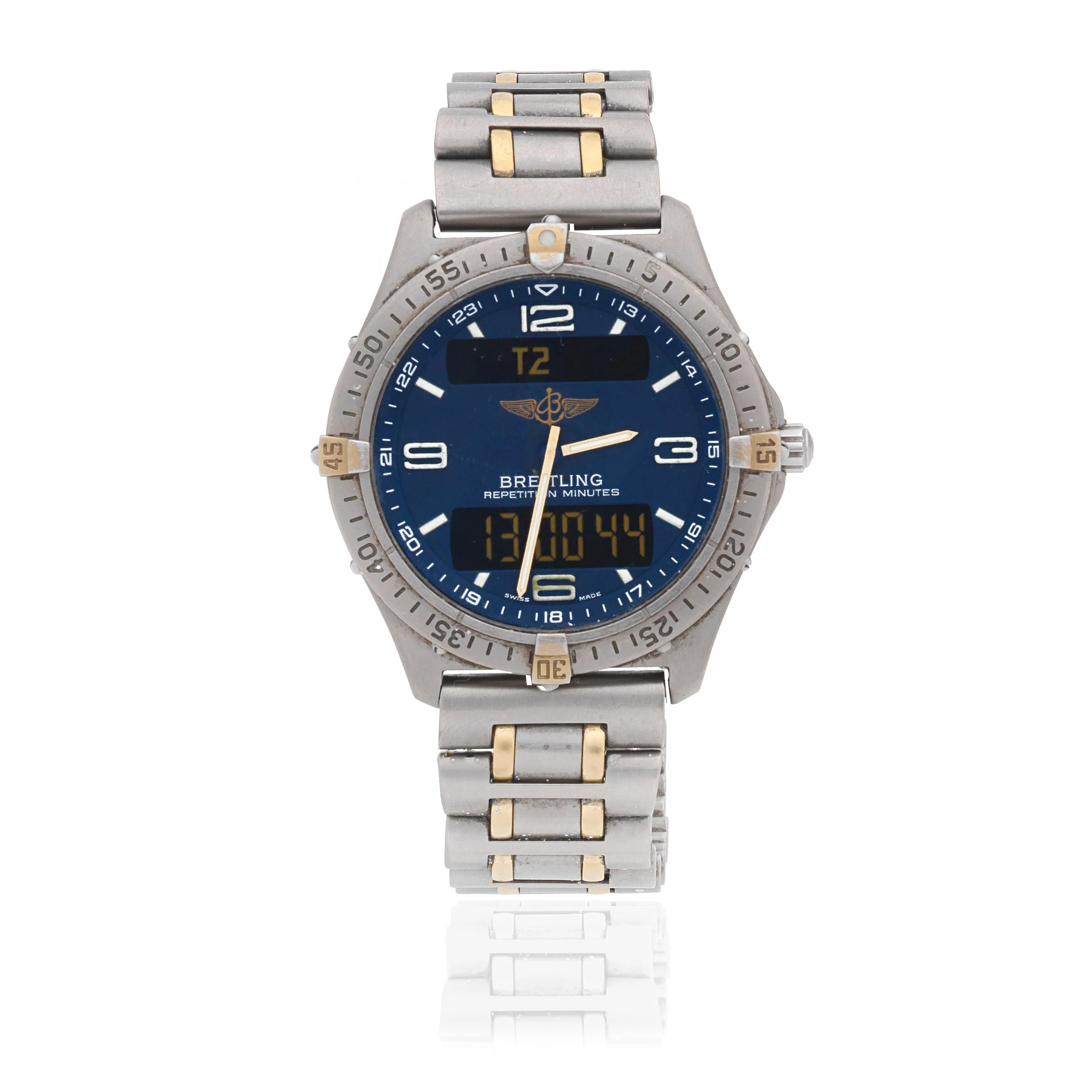 Breitling Aerospace F65062 40mm Yellow gold and titanium Blue