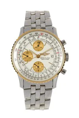 Breitling Navitimer B13019 42mm Yellow gold and Stainless steel Silver