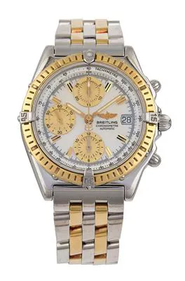 Breitling Chronomat D13352 39mm Yellow gold and stainless steel Mother-of-pearl