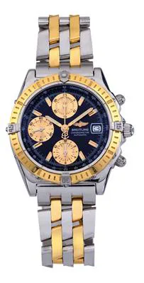 Breitling Chronomat D13352 39mm Yellow gold and stainless steel Black