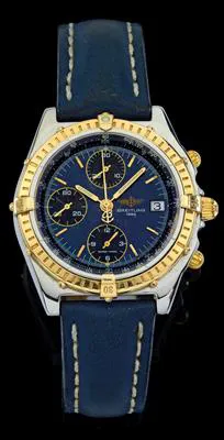 Breitling Chronomat B13047 38mm Yellow gold and stainless steel Blue