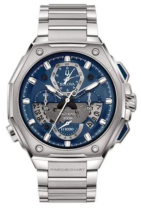 Bulova Precisionist 96B349 45mm Stainless steel Blue