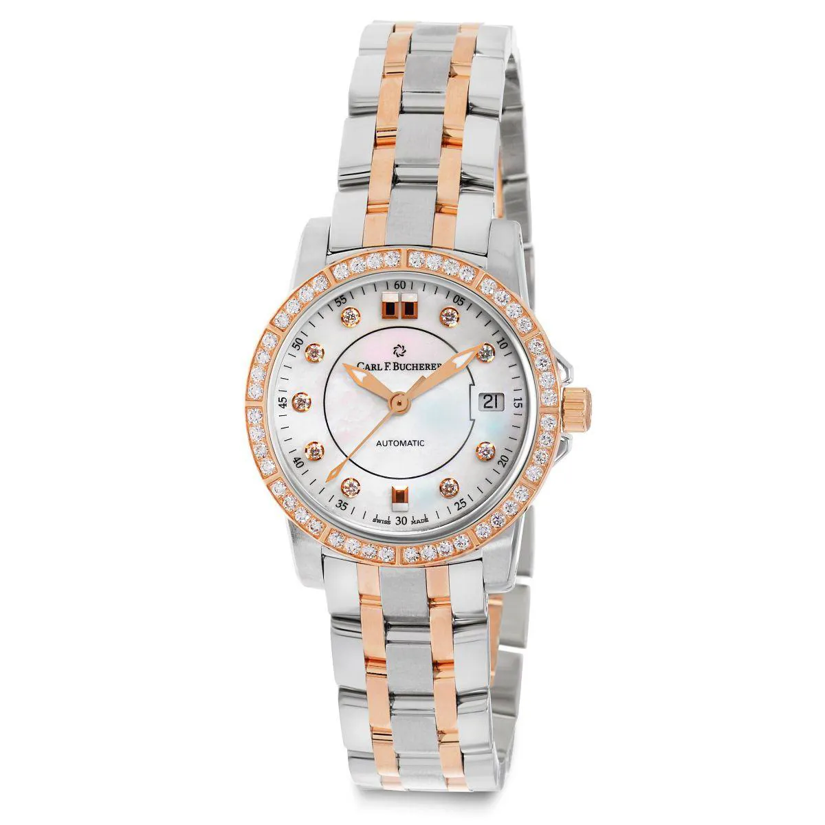 Carl F. Bucherer Patravi 10621.07.77.31 27mm Yellow gold and Stainless steel White