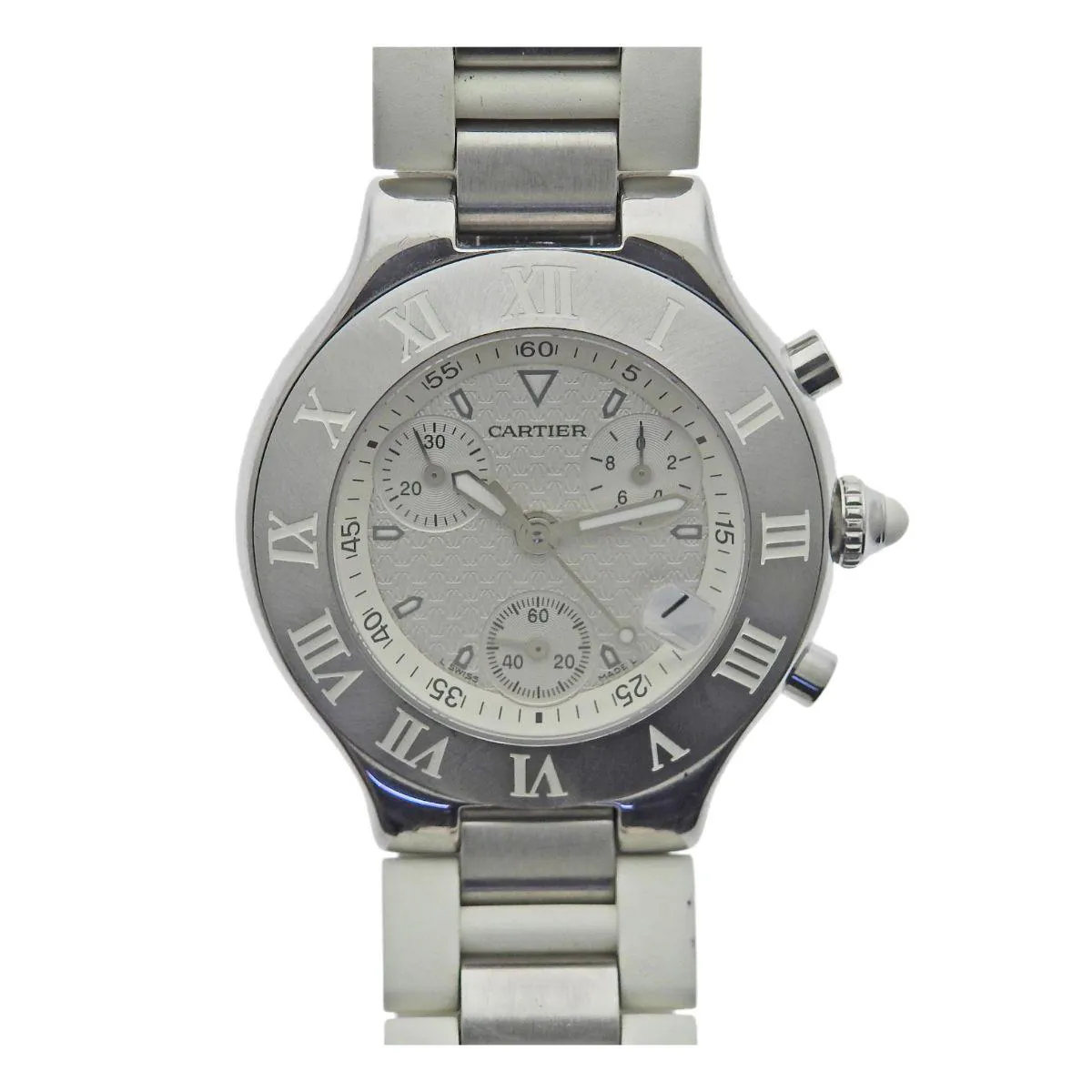 Cartier 21 Chronoscaph 2424 37mm Stainless steel Gray