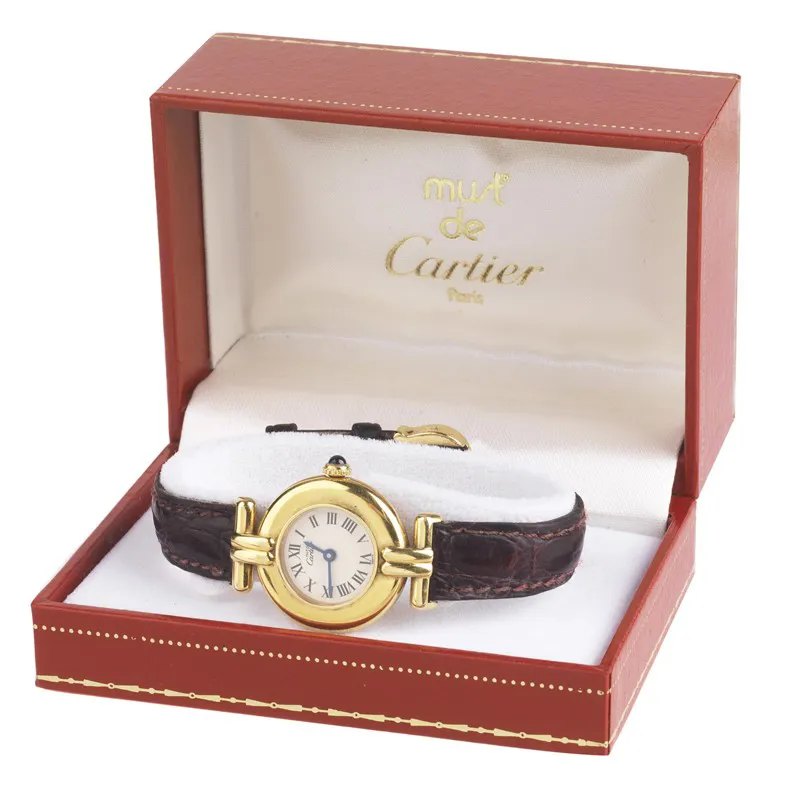 Cartier Must 21 590002 24mm Yellow gold and silver Ivory