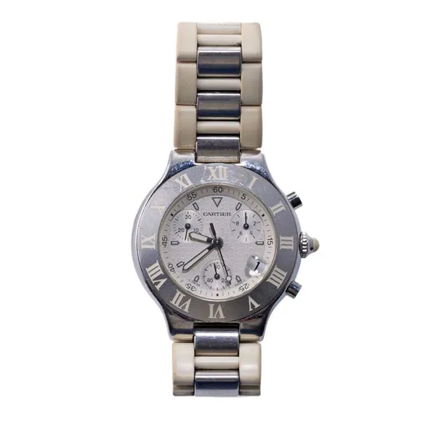 Cartier 2424 37mm Stainless steel Silver