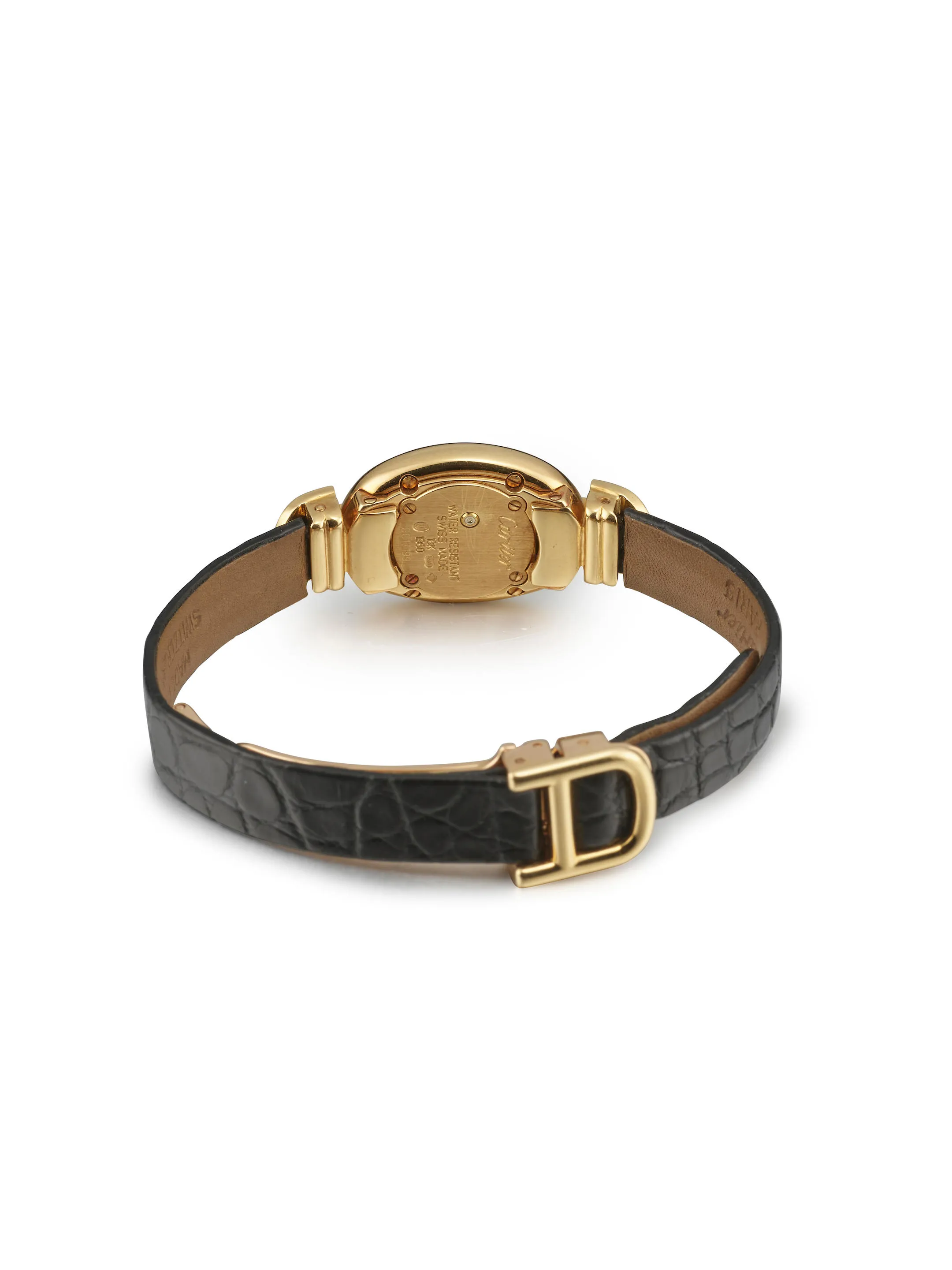 Cartier Baignoire 1960 18mm Yellow gold Silver 1