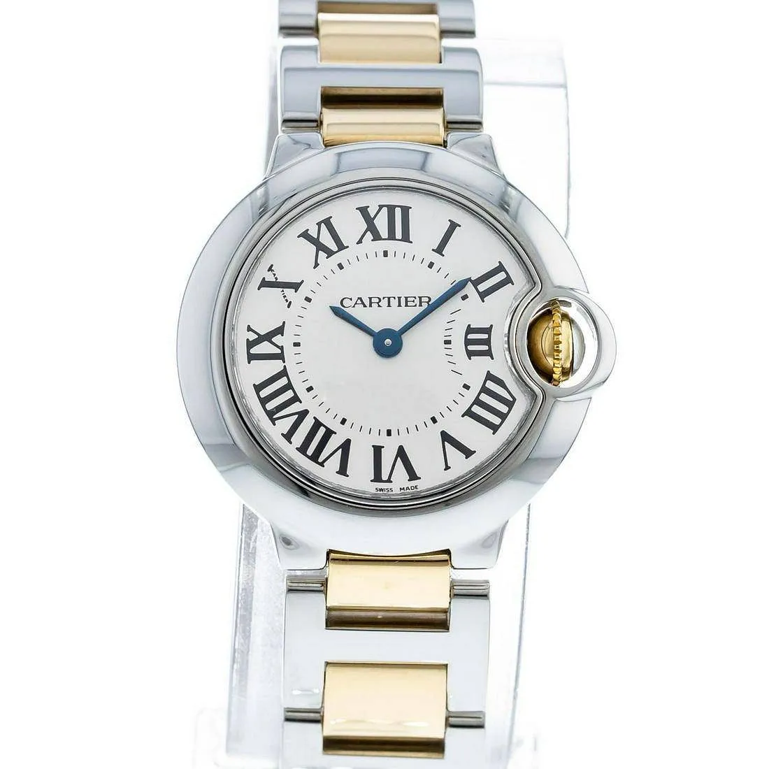 Cartier Ballon Bleu W69007Z3 28mm Yellow gold and Stainless steel White