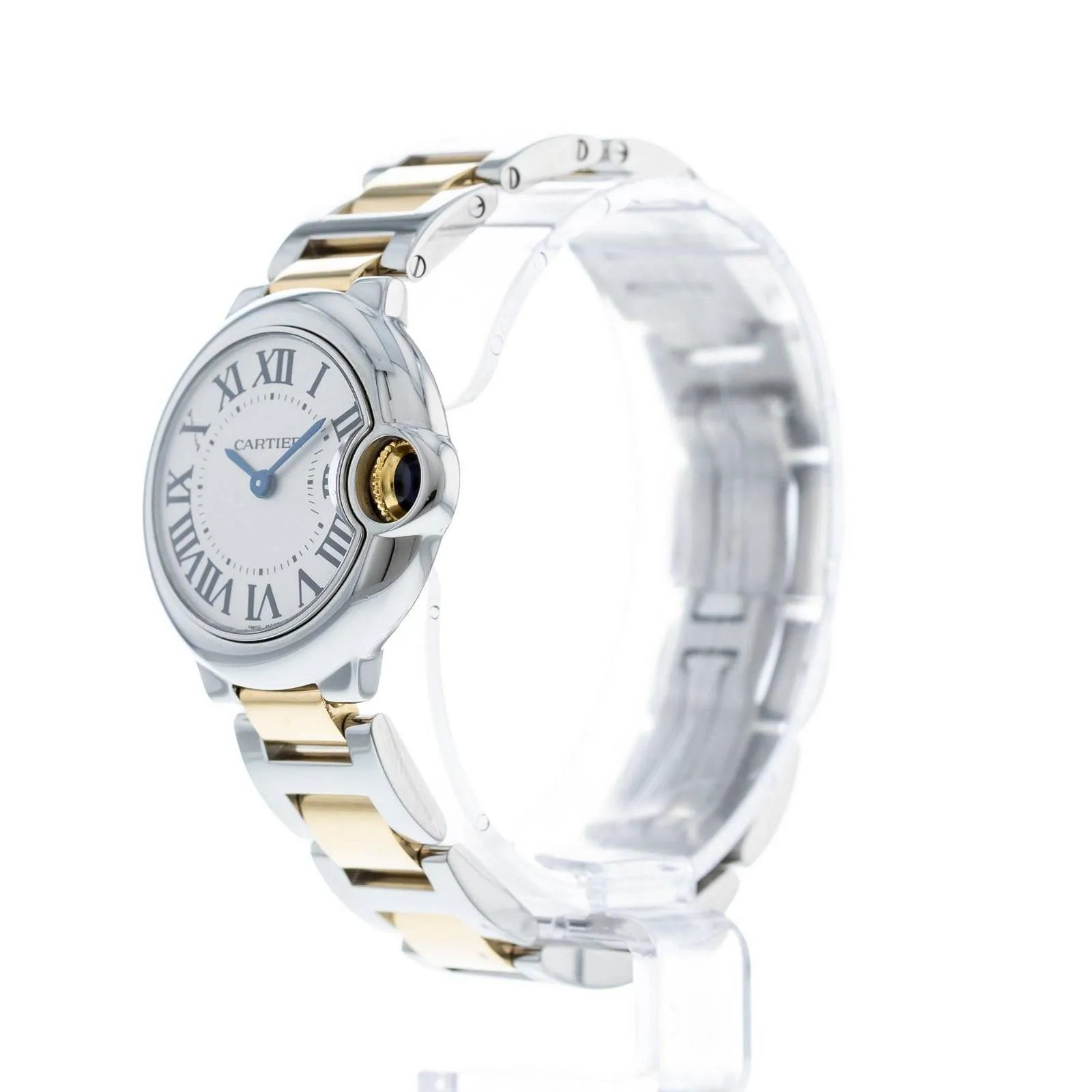 Cartier Ballon Bleu W69007Z3 28mm Yellow gold and Stainless steel White 4