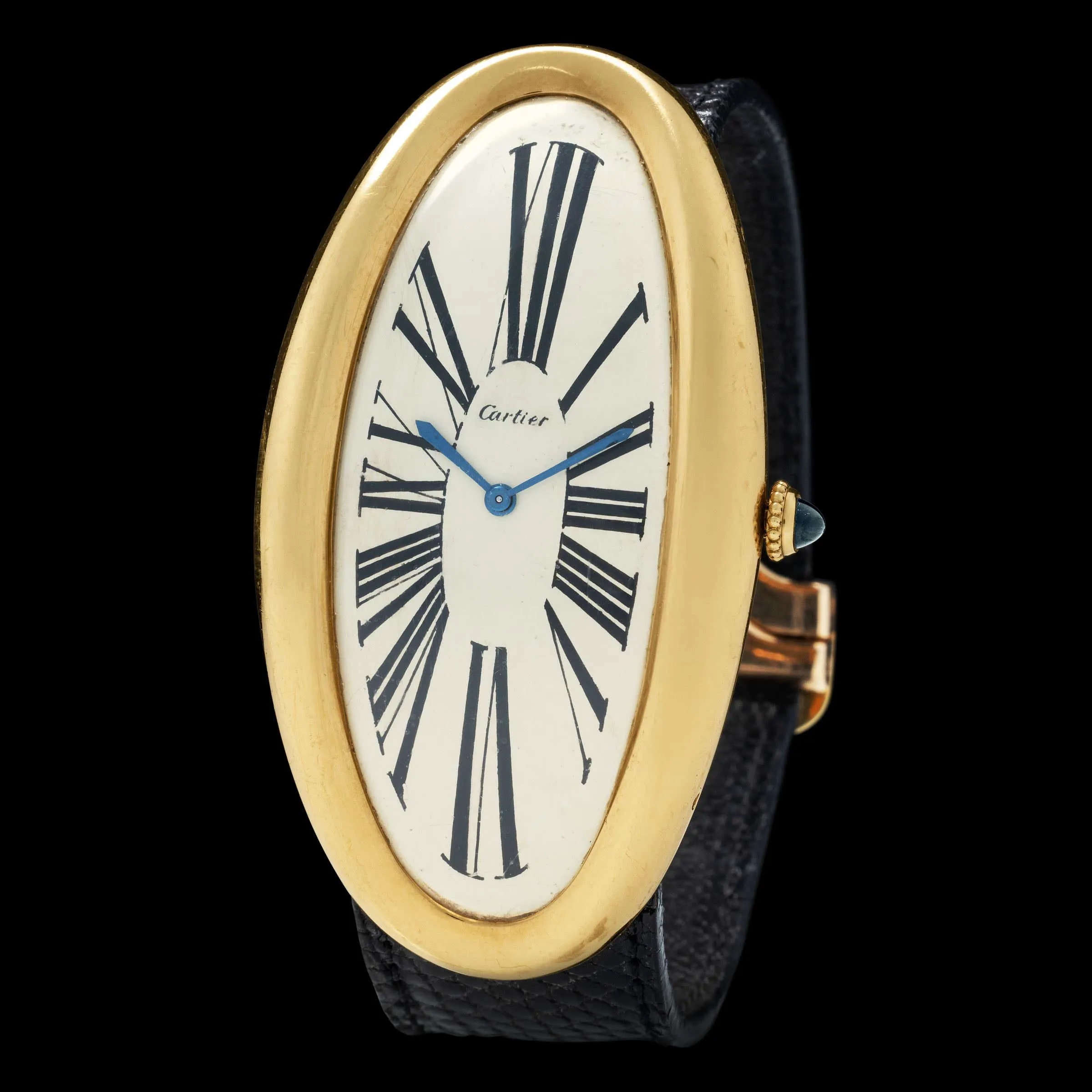 Cartier OVAL 30mm Yellow gold Enamel