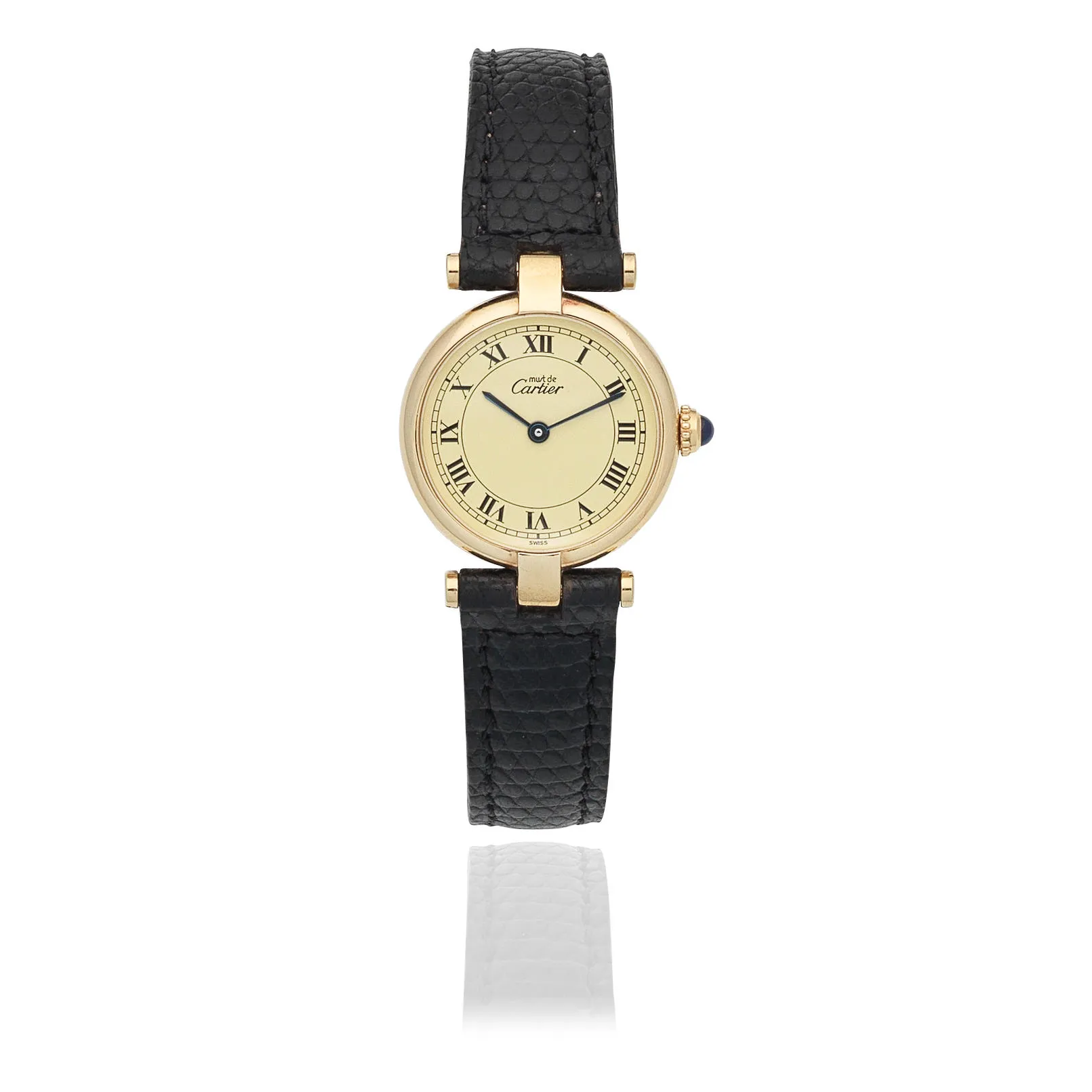 Cartier Vendôme 590004 24mm Gold plated silver Champagne