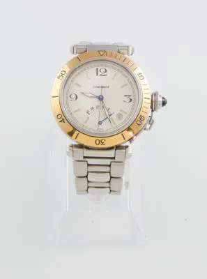 Cartier Pasha 1033 38mm Yellow gold and stainless steel White