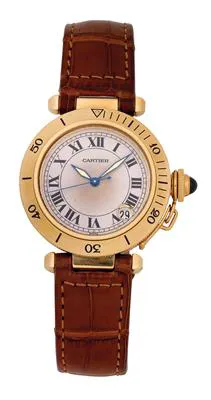 Cartier Pasha 1035 36mm Yellow gold Silver