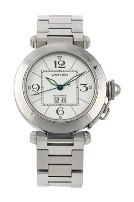 Cartier Pasha 2475 35mm Stainless steel White