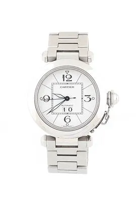 Cartier Pasha 2475 35mm Stainless steel White