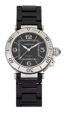 Cartier Pasha 2790 40.5mm Stainless steel Black