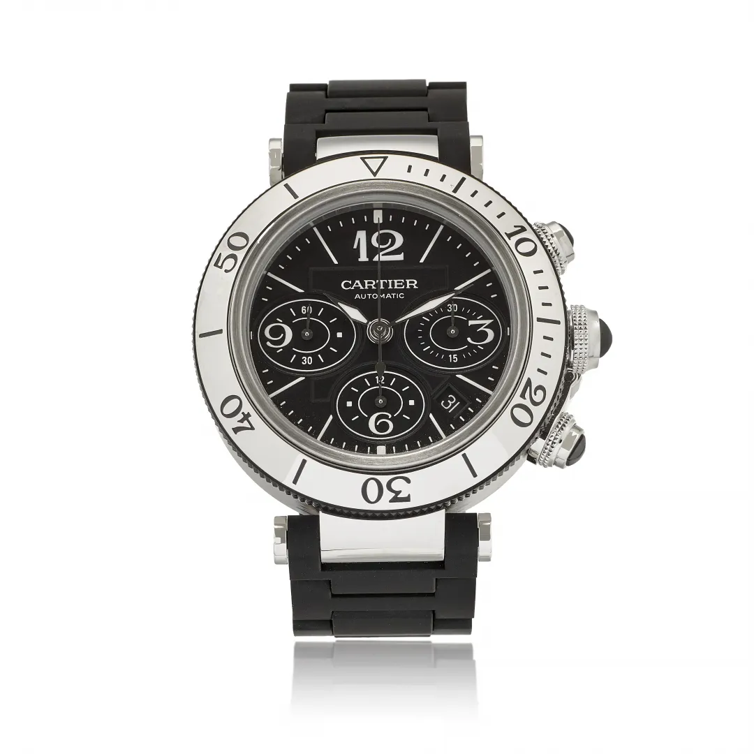 Cartier Pasha 2995 42mm Stainless steel Black