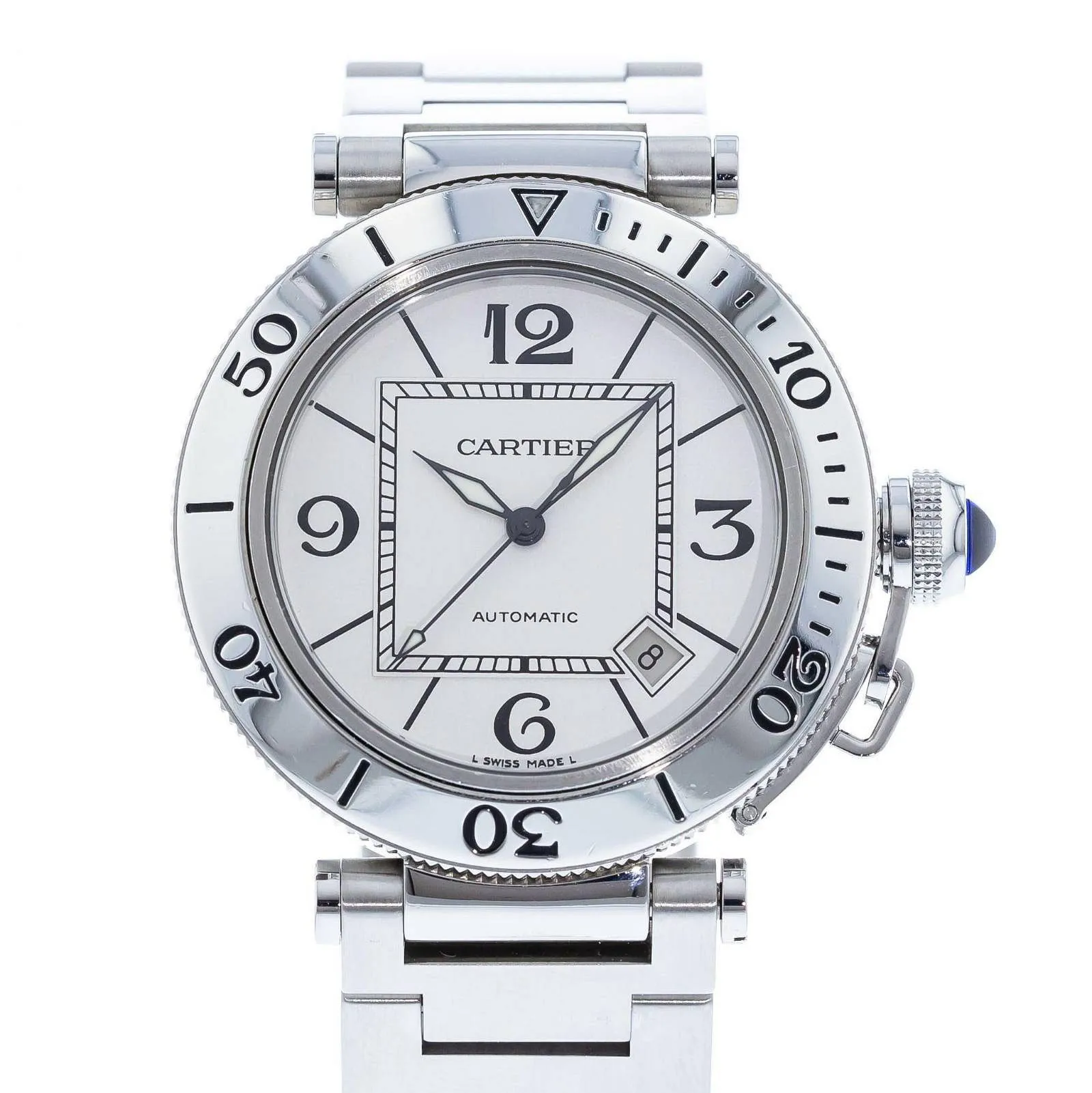 Cartier Pasha W31080M7 40.5mm Stainless steel Silver