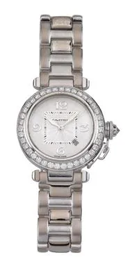 Cartier Pasha 2398 32mm White gold Guilloché