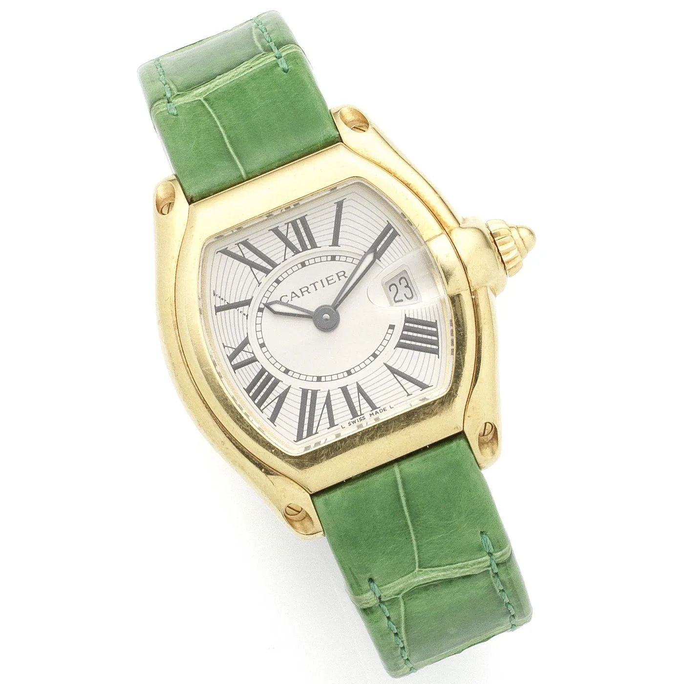 Cartier Roadster 2676 31mm Yellow gold Silver