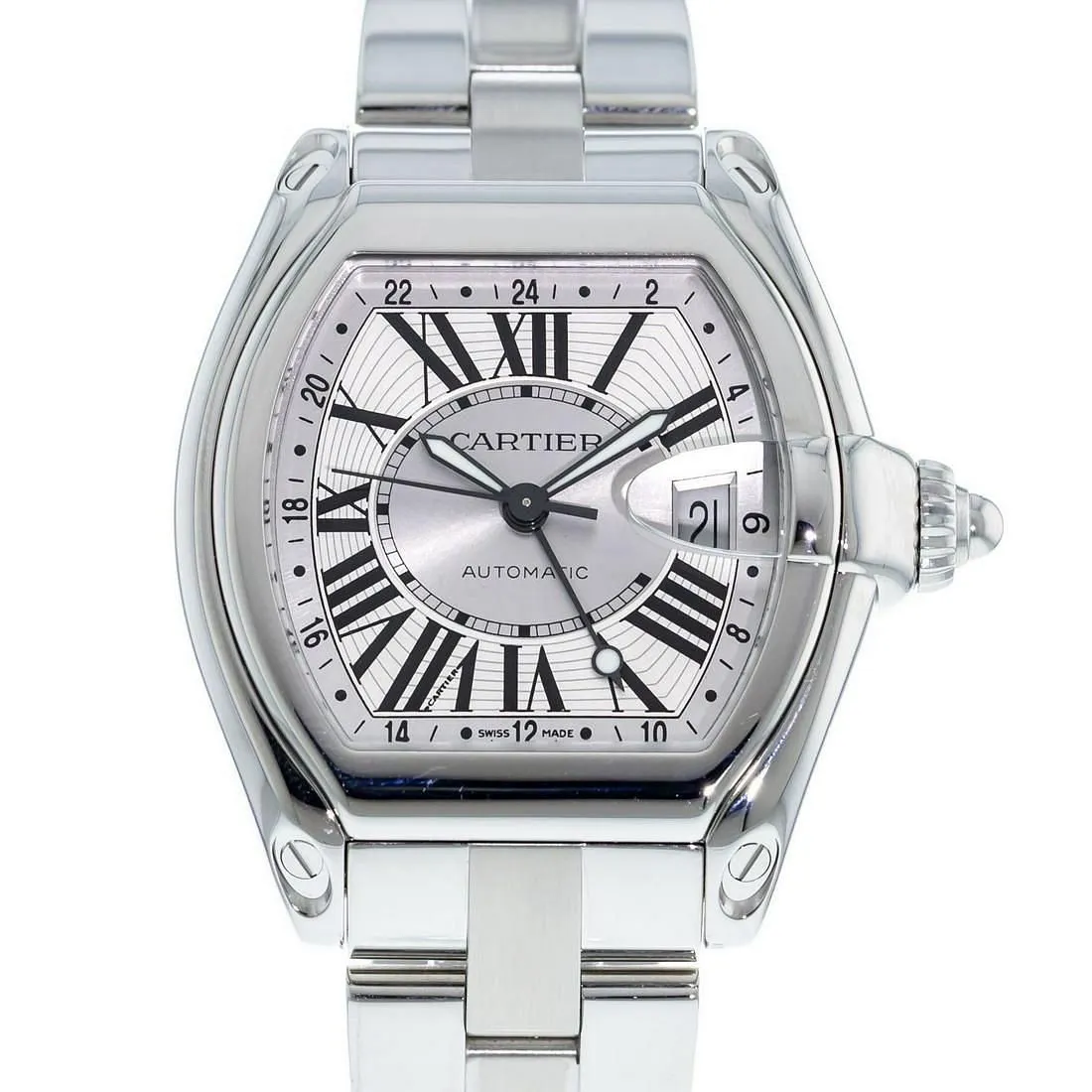 Cartier Roadster W62032X6 42mm Stainless steel Silver