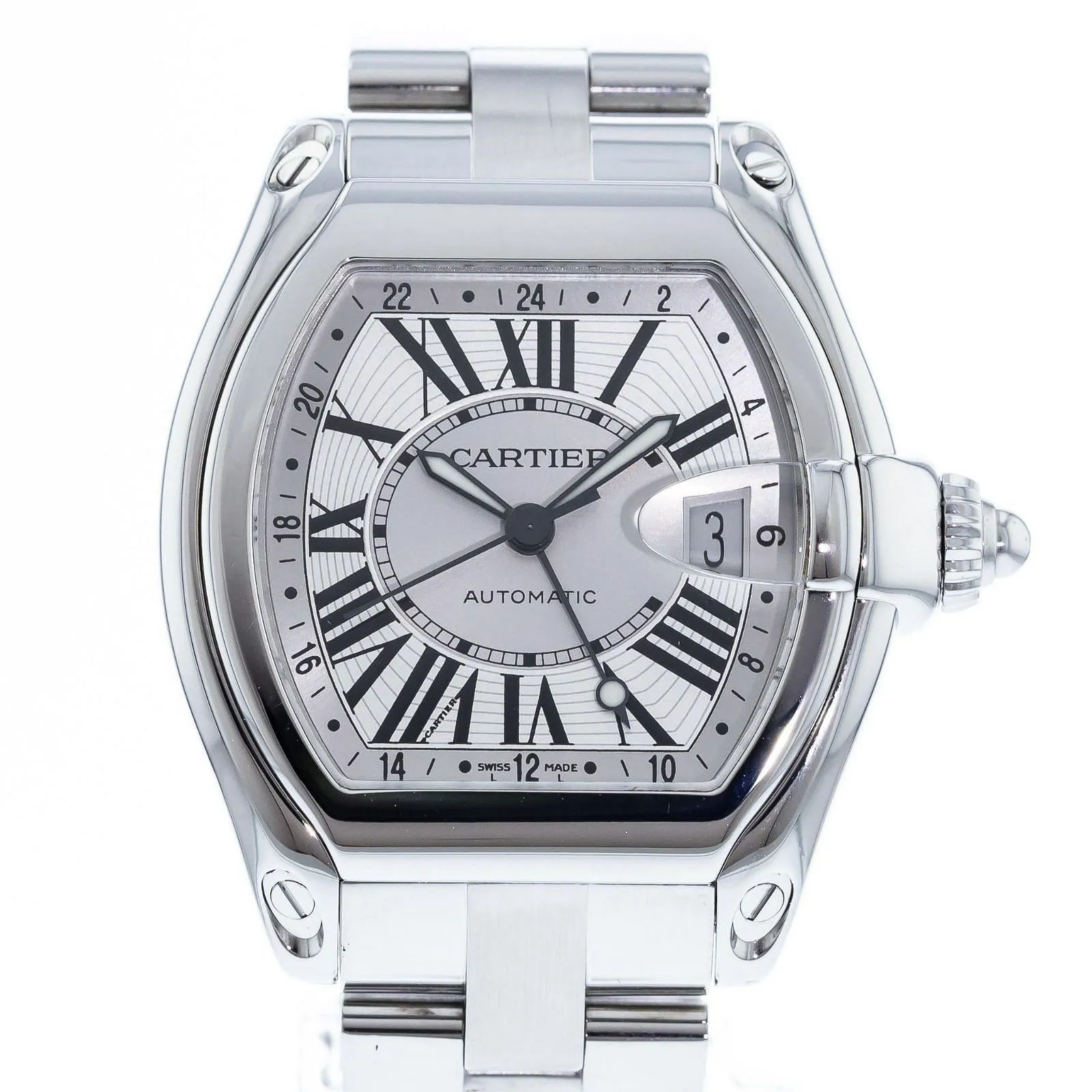 Cartier Roadster W62032X6 42mm Stainless steel Silver