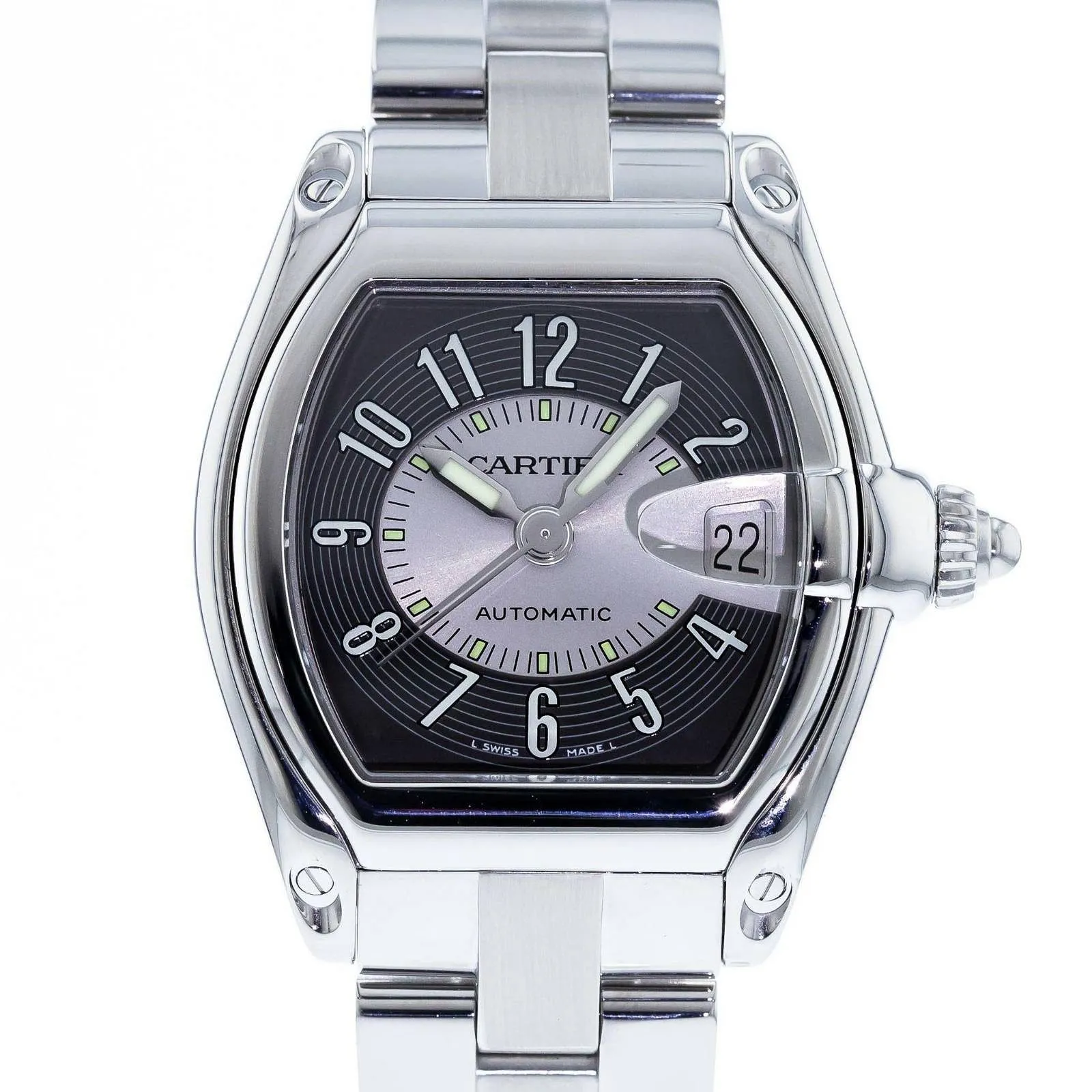 Cartier Roadster W62001V3 38mm Stainless steel Black