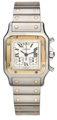 Cartier Santos 2425 29mm Yellow gold and Stainless steel Silver