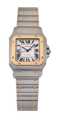Cartier Santos 2823 32mm Yellow gold and stainless steel Silver