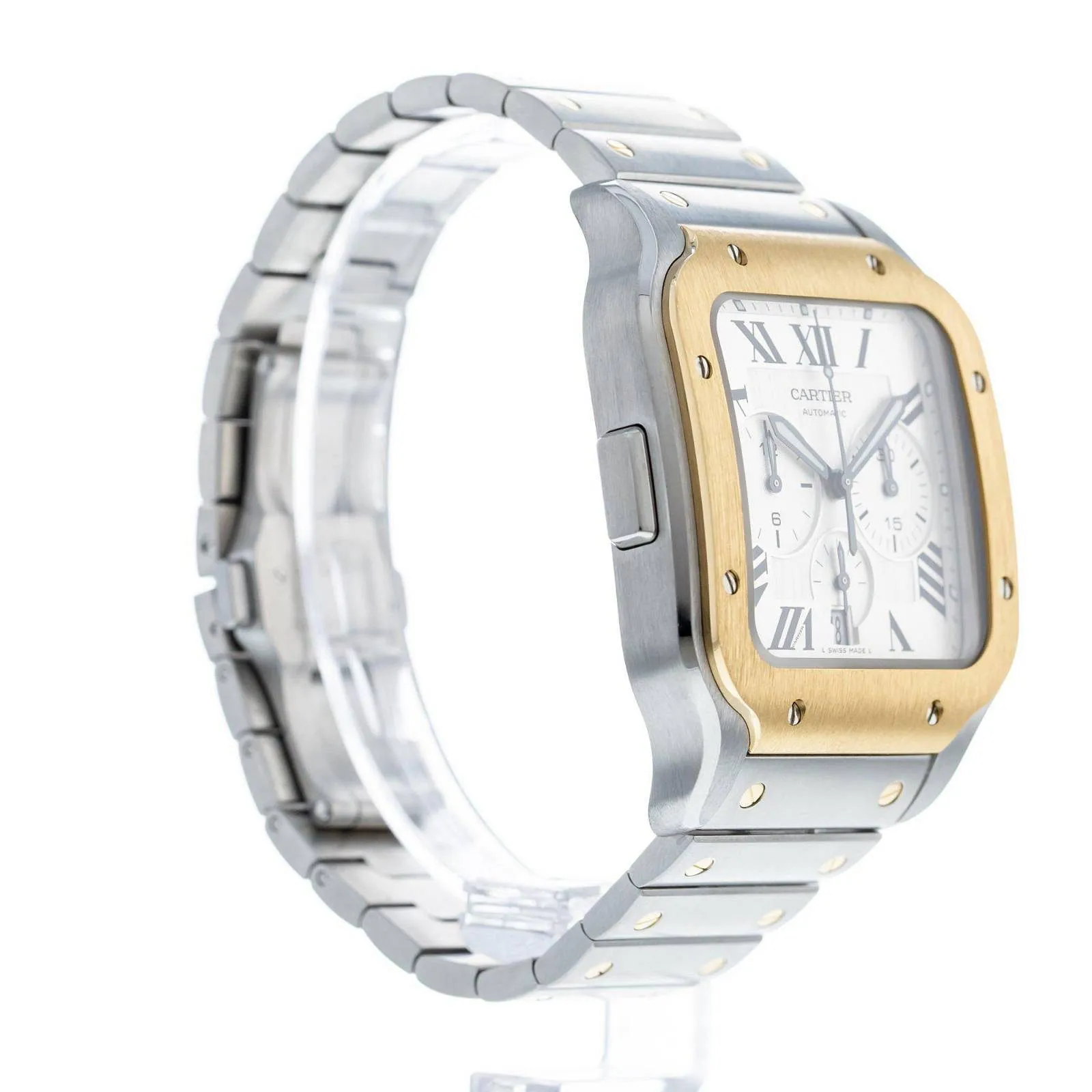 Cartier Santos W2SA0008 43.5mm Yellow gold and Stainless steel Silver 5