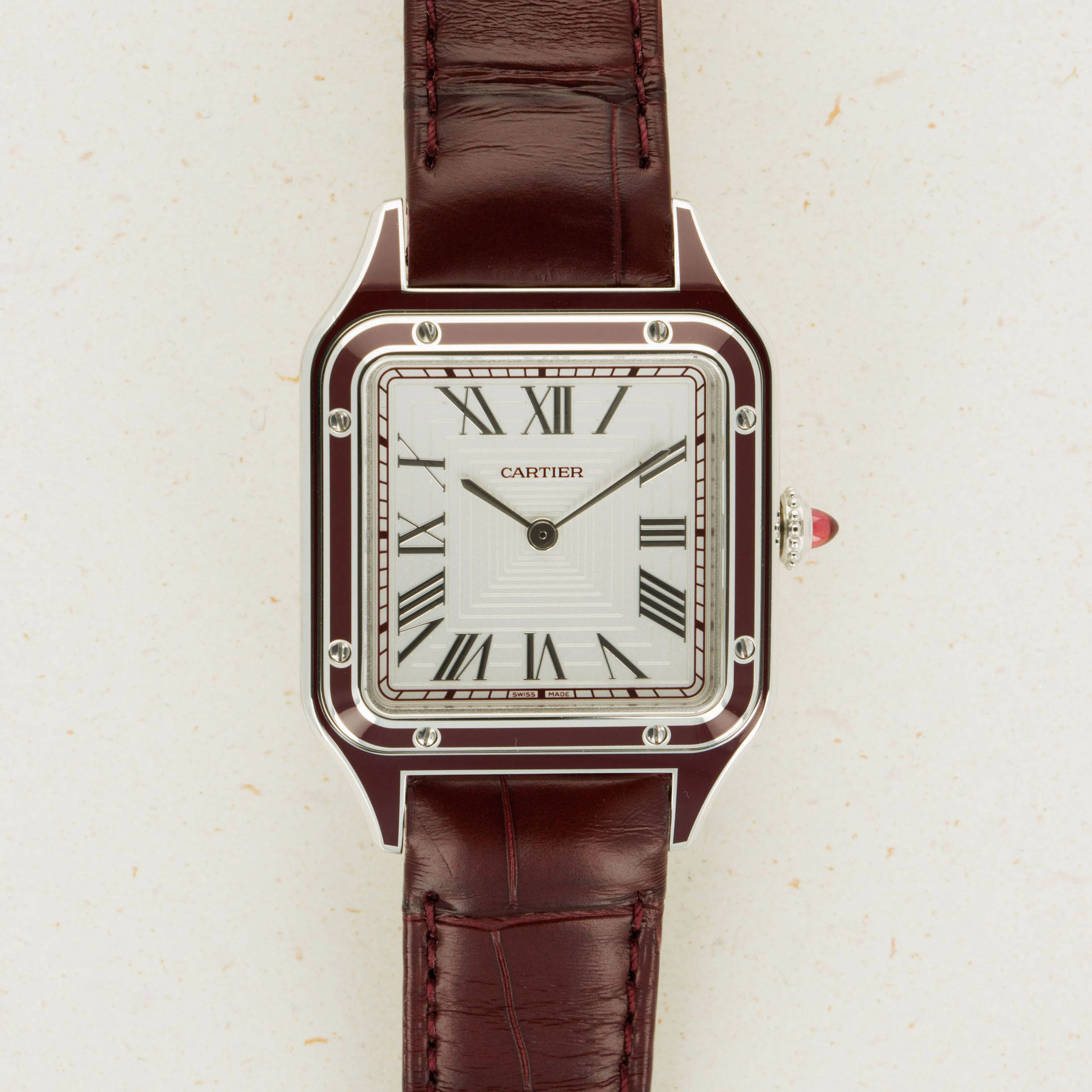 Cartier Santos CRWGSA0053 43.5mm Rose gold Silver