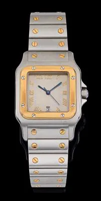 Cartier Santos 187901 28mm Yellow gold and Stainless steel Gray