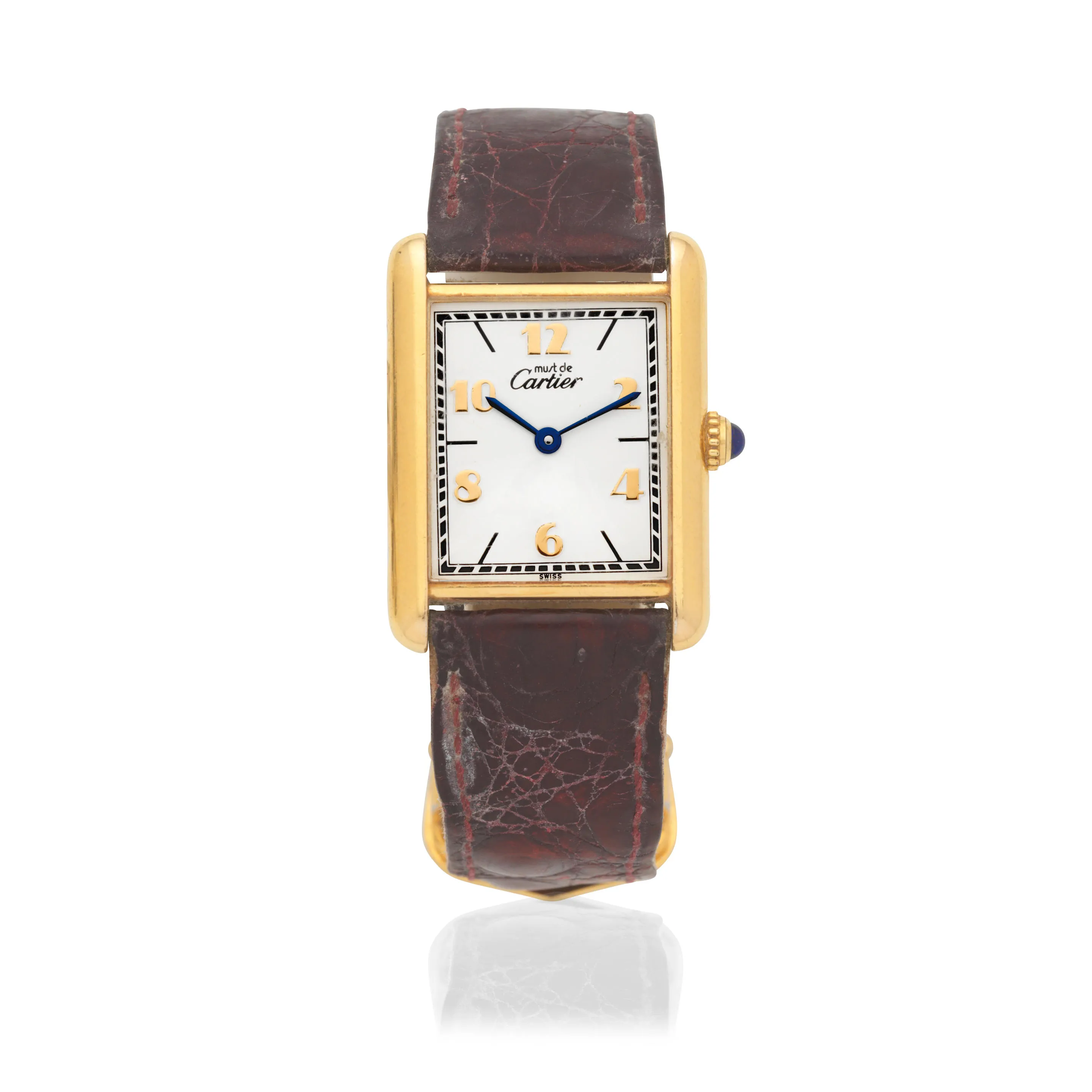 Cartier Tank 1615 23mm Yellow gold Silver