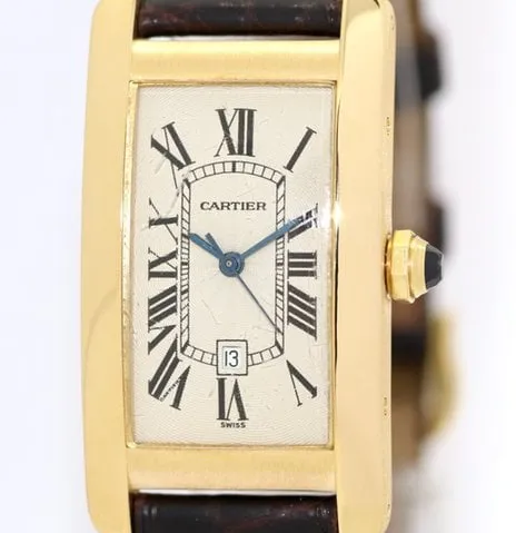 Cartier Tank Américaine 1725 22mm Yellow gold White