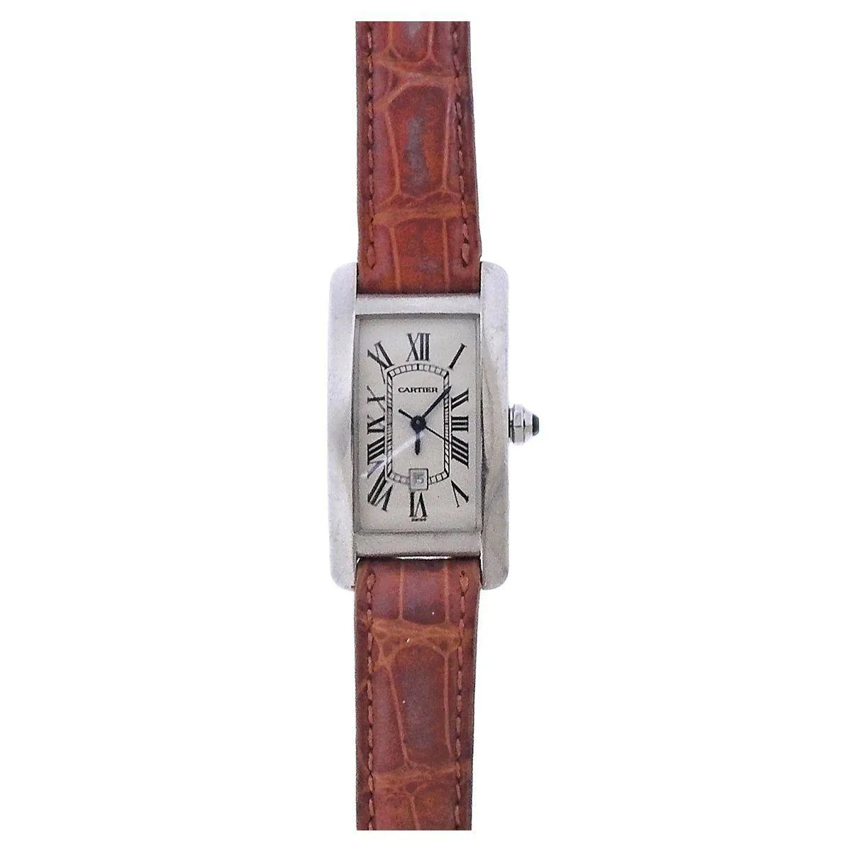 Cartier Tank 2490 22mm White gold Silver