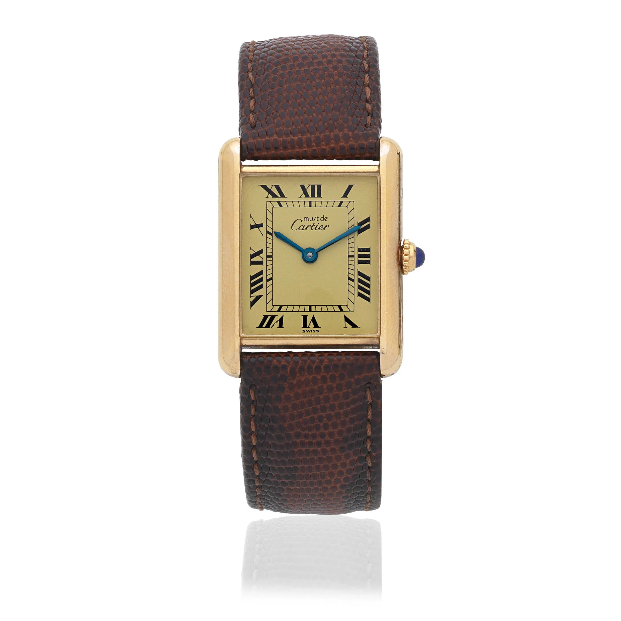 Cartier Tank 590005 23mm Yellow gold Champagne