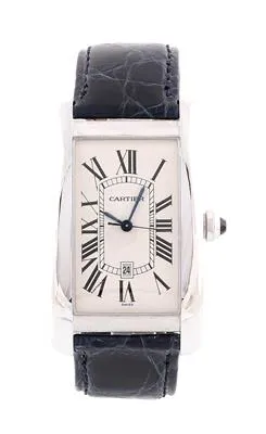 Cartier Tank W2603256 26.5mm White gold Silver