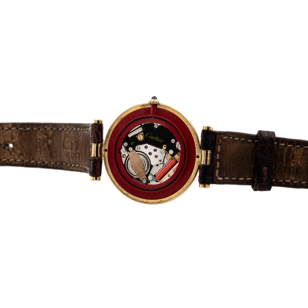 Cartier Must de Cartier 30mm Gold plated silver Burgundy 2