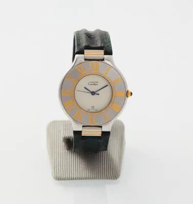 Cartier Must 21 126000P 35mm Yellow gold and Stainless steel White