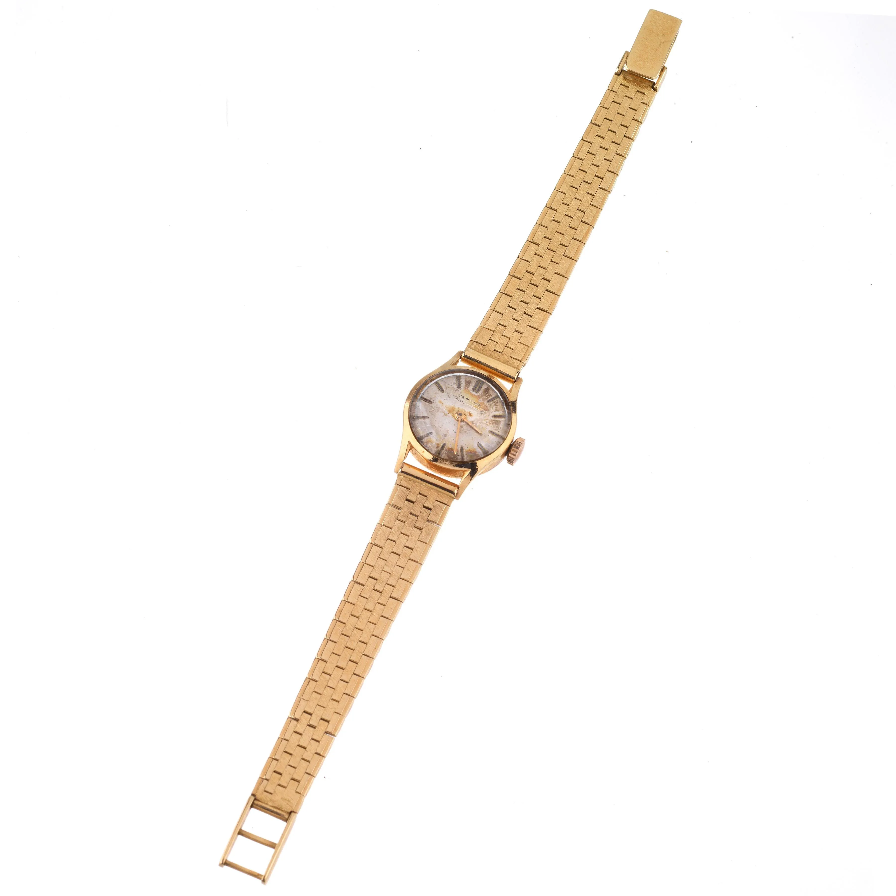 Certina 18mm Yellow gold Silver