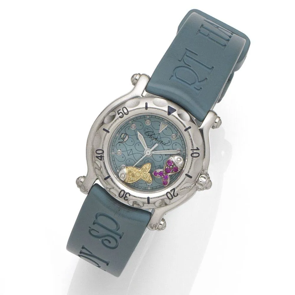 Chopard Happy Sport Happy Fish 8245 27/8923-402 27mm Stainless steel Turquoise
