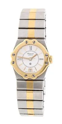 Chopard St. Moritz 8024 23mm Yellow gold and stainless steel White