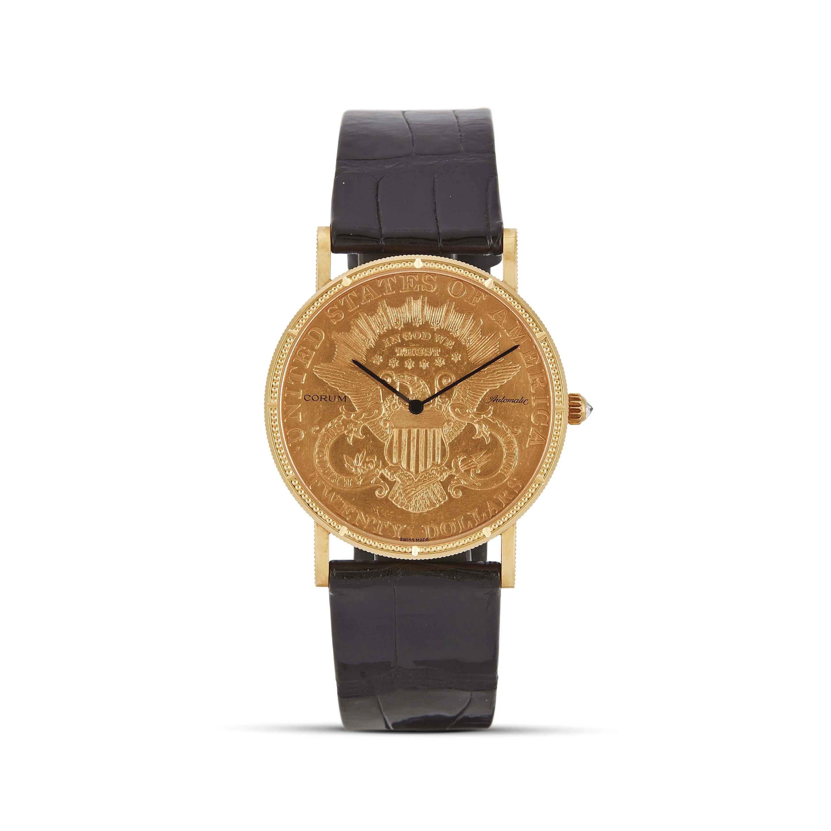 Corum Coin Watch 35mm Yellow gold Champagne