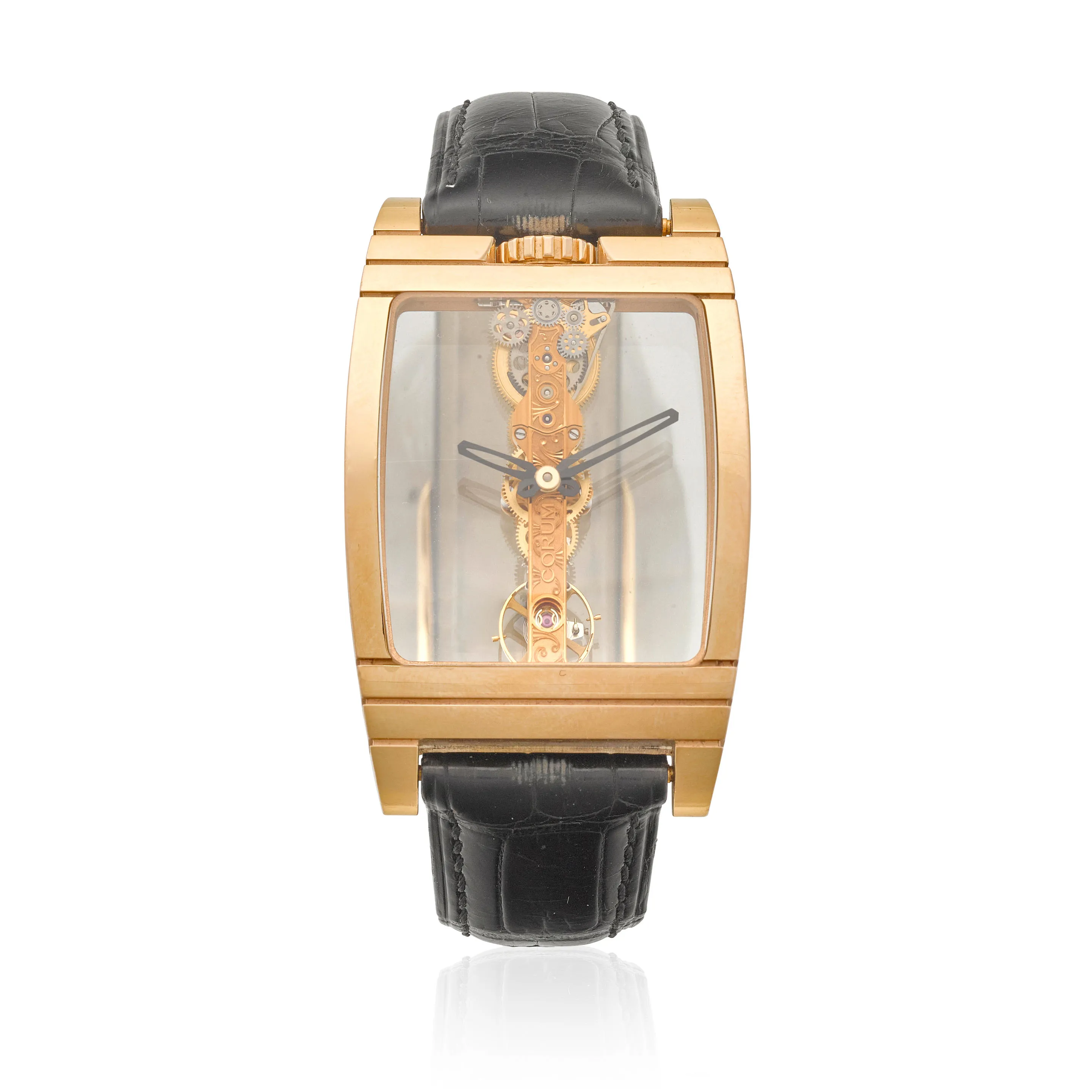 Corum Golden Bridge 113.550.55 32mm Rose gold Silver and pink