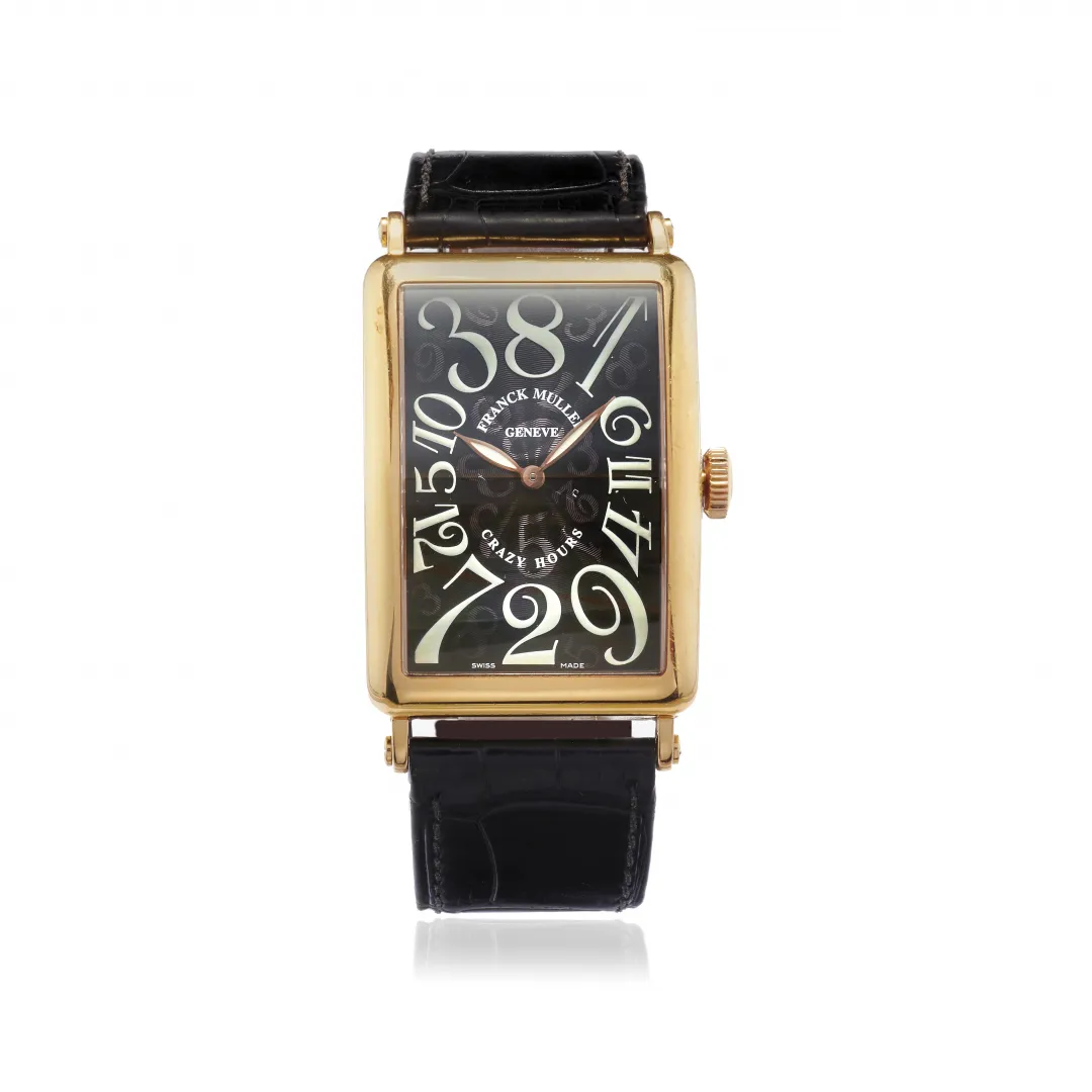 Franck Muller Crazy Hours 1200 CH 32mm Yellow gold Black