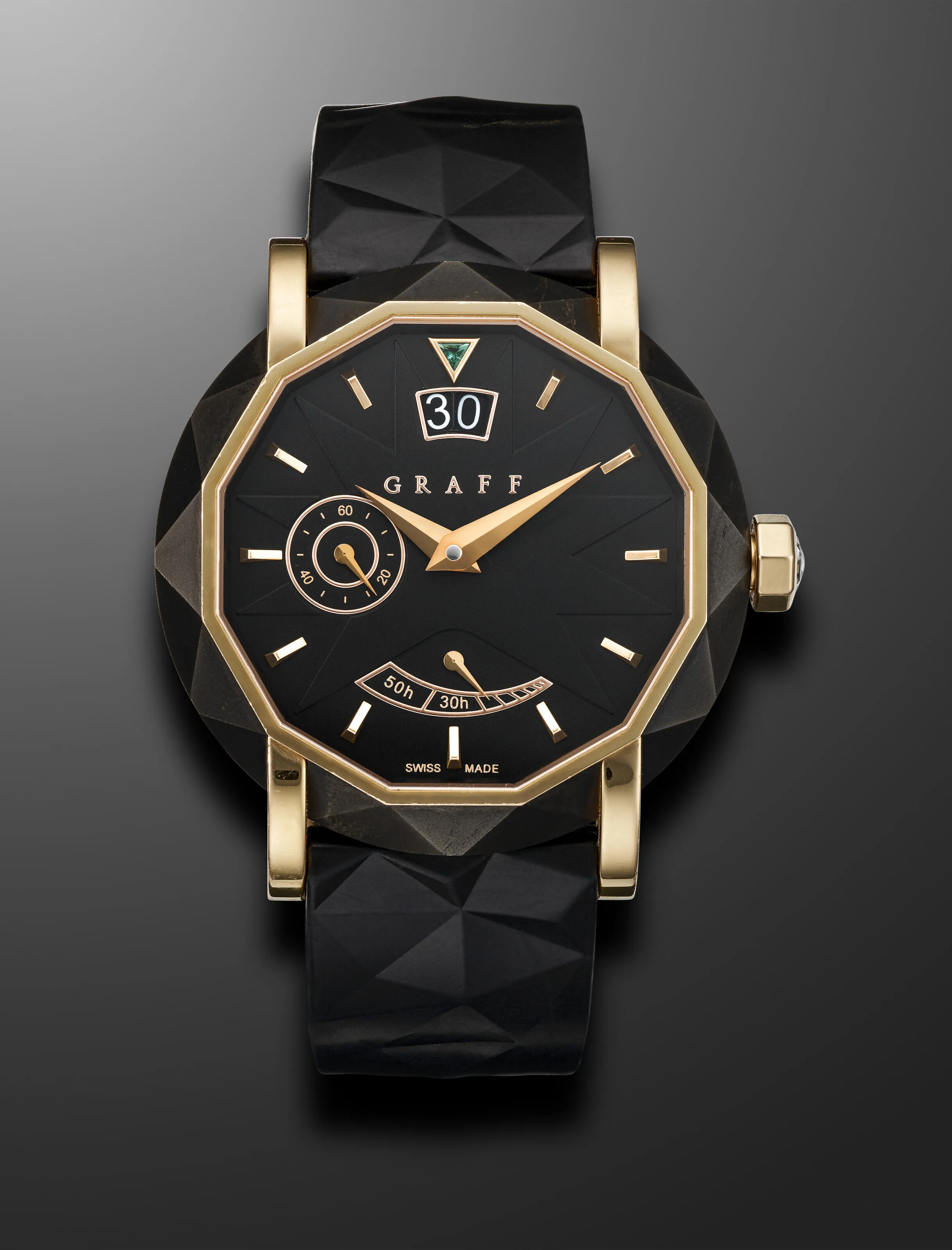 Graff GS45DLCPG 45mm Yellow gold and Stainless steel Black