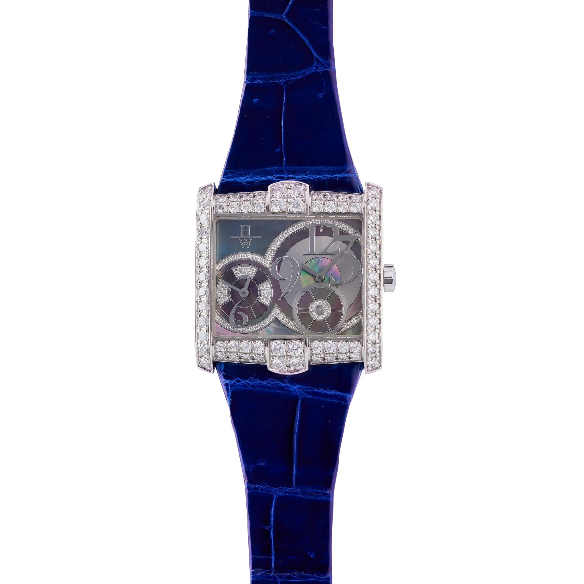 Harry Winston Avenue 350/LQTZW 36mm White gold Silver